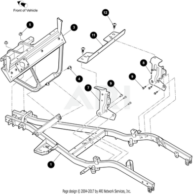 Painel de instrumentos de suporte do chassi (614597)