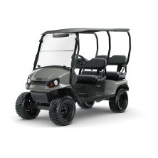 Ezgo Liberty Metalic Charcoal, con Asientos premium color Mushroom y soporte de bolsas