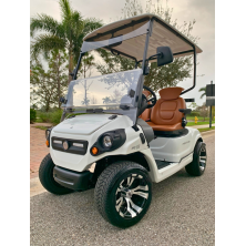 Pilot Car PC2 Blanco Standard con soporte de bolsas para golf