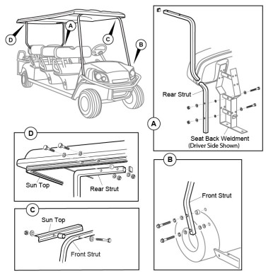 Tan Cush Shuttle Kit de teto 4/6