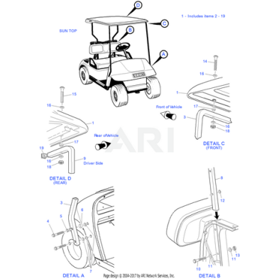 Soporte Trasero Techo Txt (75046G02)